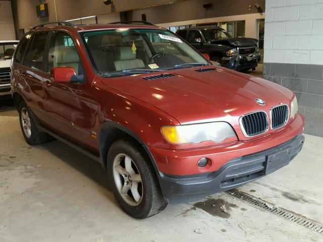 5UXFA53512LP35470 - 2002 BMW X5 3.0I RED photo 1