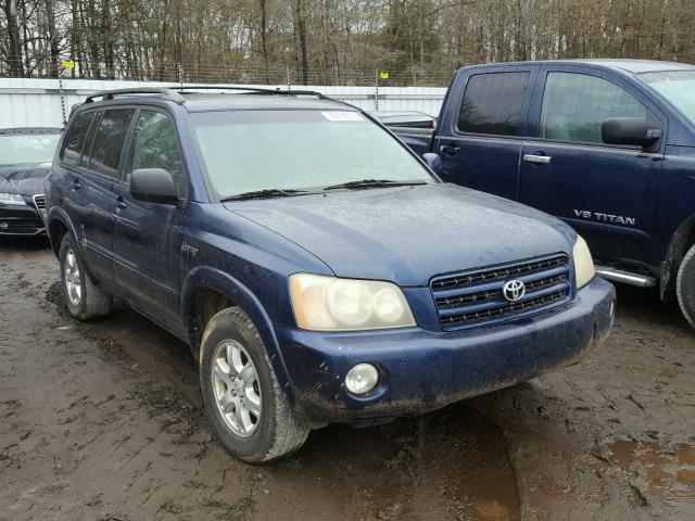 JTEGF21A030096115 - 2003 TOYOTA HIGHLANDER BLUE photo 1