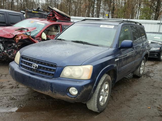 JTEGF21A030096115 - 2003 TOYOTA HIGHLANDER BLUE photo 2