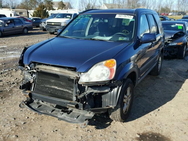 SHSRD78853U144513 - 2003 HONDA CR-V EX BLUE photo 2