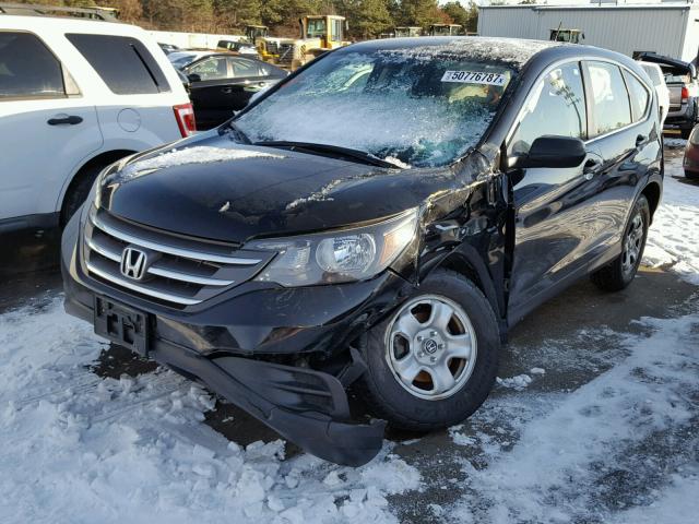 2HKRM4H35EH661454 - 2014 HONDA CR-V LX BLACK photo 2