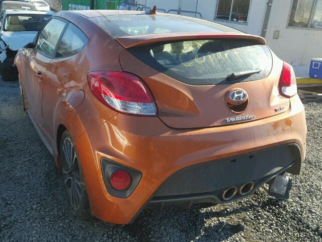 KMHTC6AE5GU291921 - 2016 HYUNDAI VELOSTER T ORANGE photo 3