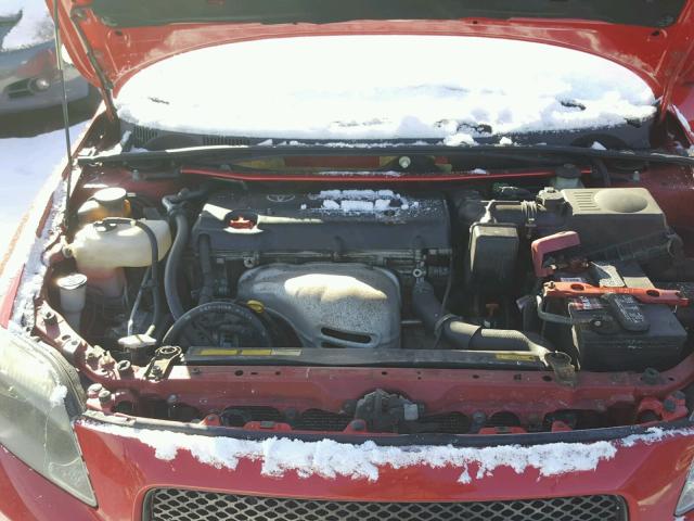 JTKDE177050052577 - 2005 TOYOTA SCION TC RED photo 7