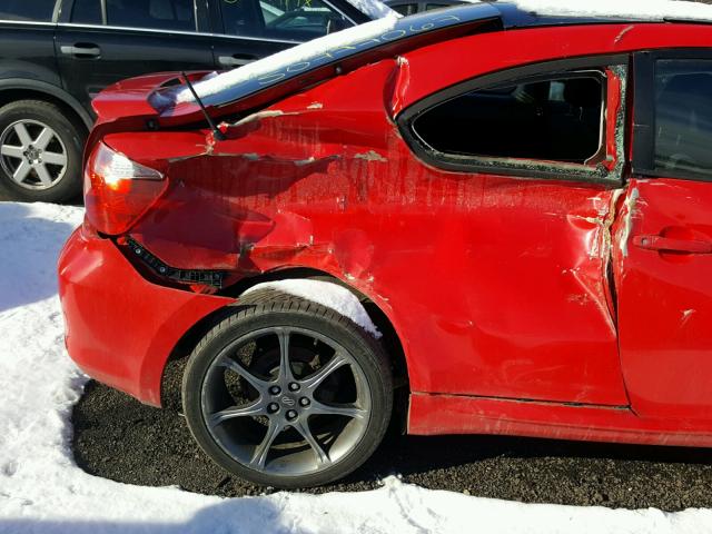 JTKDE177050052577 - 2005 TOYOTA SCION TC RED photo 9