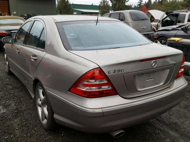 WDBRF52H96A888884 - 2006 MERCEDES-BENZ C GENERATI TAN photo 3