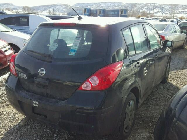 3N1BC13E98L407863 - 2008 NISSAN VERSA S BLACK photo 4