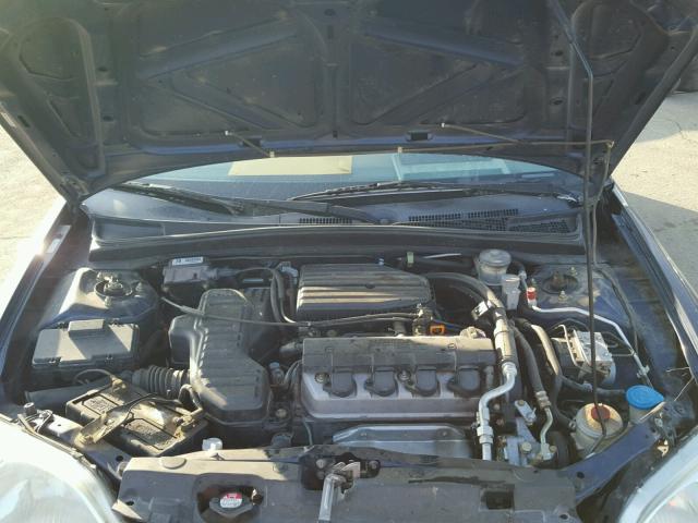 1HGEM21992L051664 - 2002 HONDA CIVIC EX BLUE photo 7