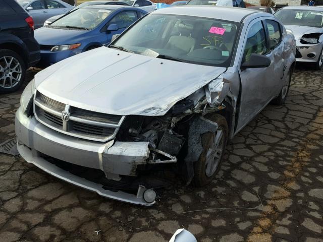 1B3LC56K38N101253 - 2008 DODGE AVENGER SX SILVER photo 2