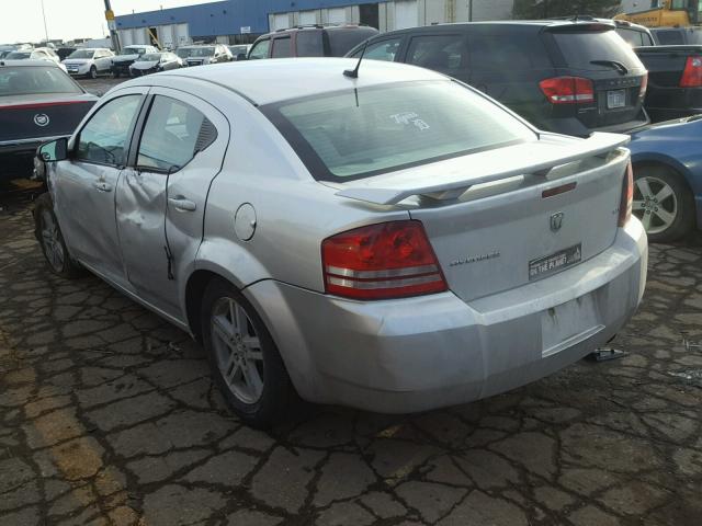 1B3LC56K38N101253 - 2008 DODGE AVENGER SX SILVER photo 3