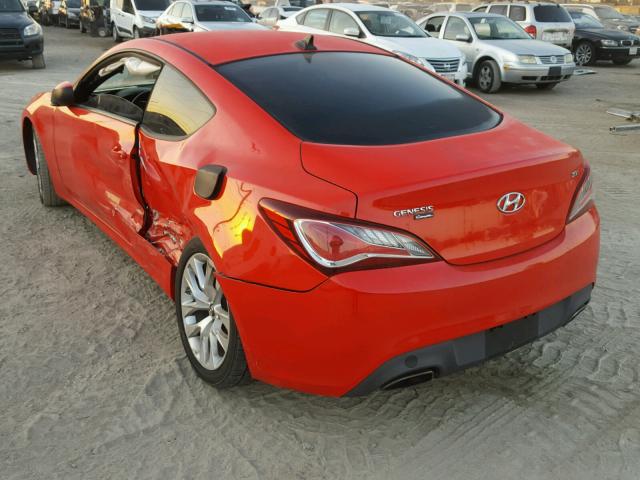 KMHHT6KD4DU083004 - 2013 HYUNDAI GENESIS CO RED photo 3