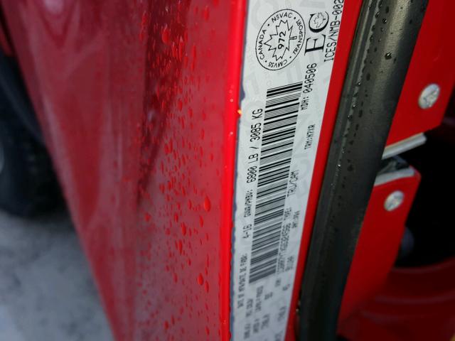 1C6RR7YTXGS324566 - 2016 RAM 1500 REBEL წითელი ფოტო 10