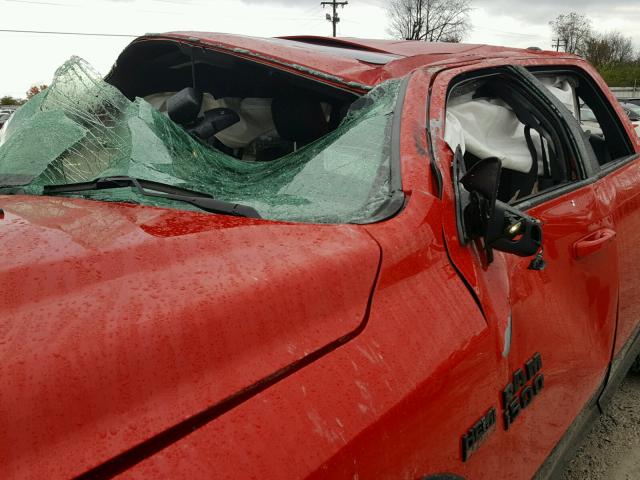 1C6RR7YTXGS324566 - 2016 RAM 1500 REBEL წითელი ფოტო 9