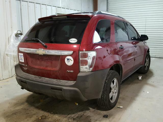 2CNDL23F856007986 - 2005 CHEVROLET EQUINOX LS RED photo 4