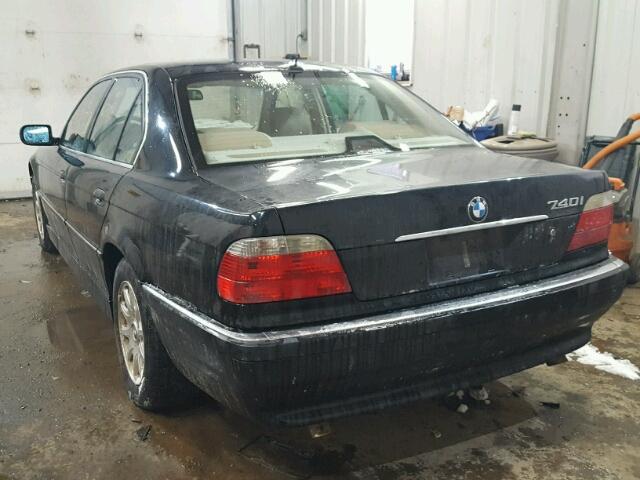 WBAGG83441DN83669 - 2001 BMW 740 I BLACK photo 3