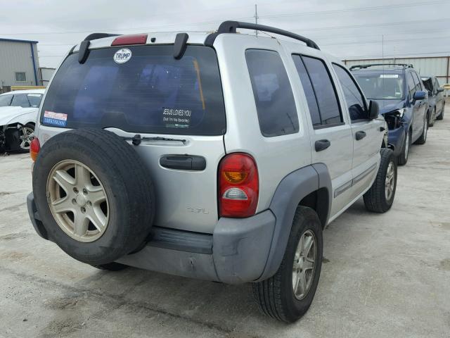 1J4GK48K33W547801 - 2003 JEEP LIBERTY SP SILVER photo 4