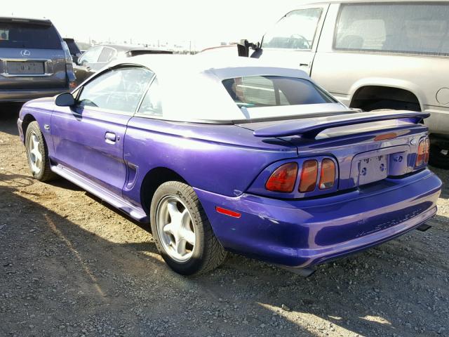 1FALP45T2SF207255 - 1995 FORD MUSTANG GT PURPLE photo 3