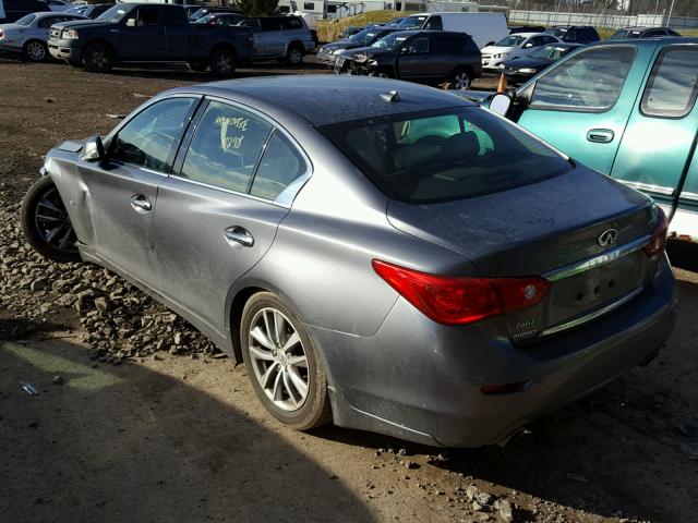 JN1BV7AR4FM397006 - 2015 INFINITI Q50 BASE GRAY photo 3