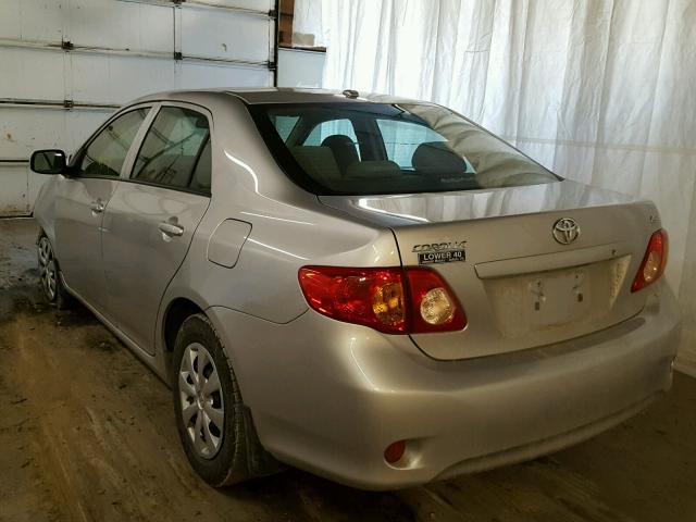 2T1BU4EEXAC254864 - 2010 TOYOTA COROLLA BA SILVER photo 3