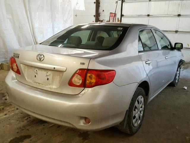 2T1BU4EEXAC254864 - 2010 TOYOTA COROLLA BA SILVER photo 4