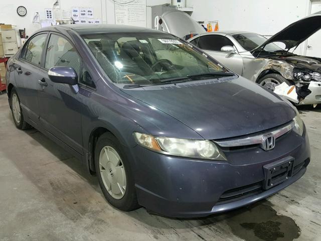 JHMFA36276S022803 - 2006 HONDA CIVIC HYBR BLUE photo 1