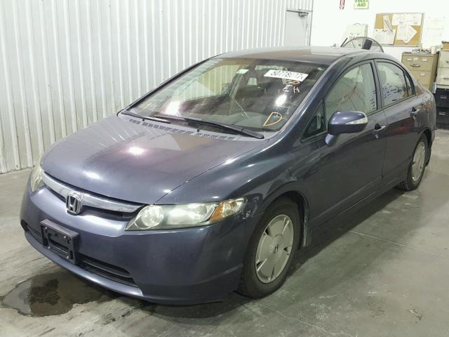 JHMFA36276S022803 - 2006 HONDA CIVIC HYBR BLUE photo 2