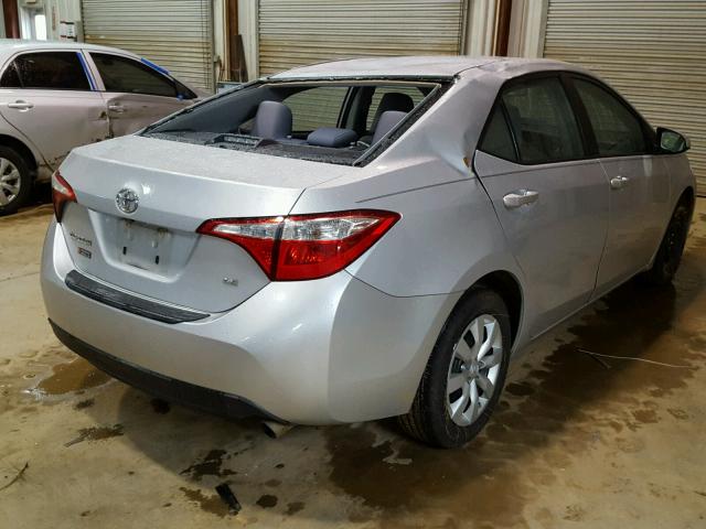 5YFBURHE7EP025928 - 2014 TOYOTA COROLLA L SILVER photo 4