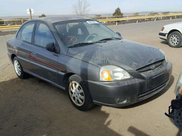 KNADC125X46284776 - 2004 KIA RIO GRAY photo 1