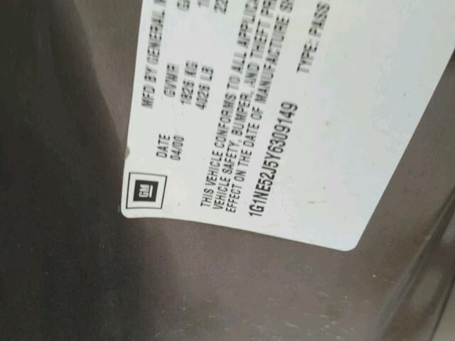 1G1NE52J5Y6309149 - 2000 CHEVROLET MALIBU LS 灰色 照片 10