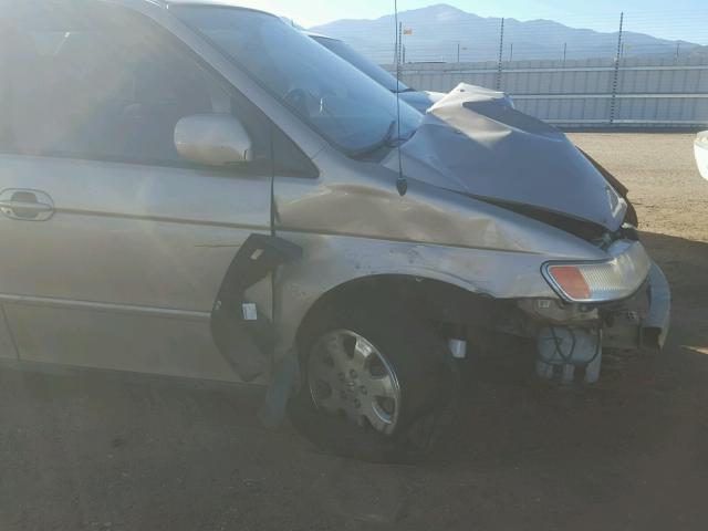 2HKRL18662H001706 - 2002 HONDA ODYSSEY EX GOLD photo 9