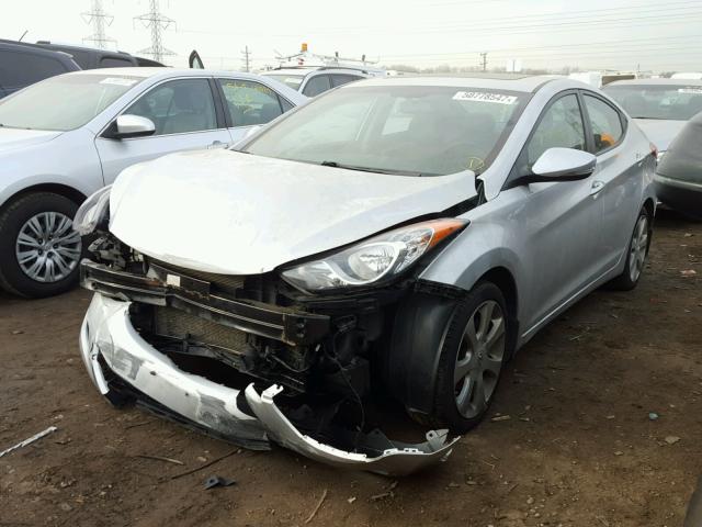 KMHDH4AE9CU309874 - 2012 HYUNDAI ELANTRA GL SILVER photo 2