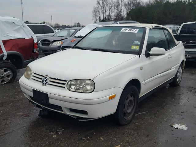 3VWBC21V91M814391 - 2001 VOLKSWAGEN CABRIO GL WHITE photo 2