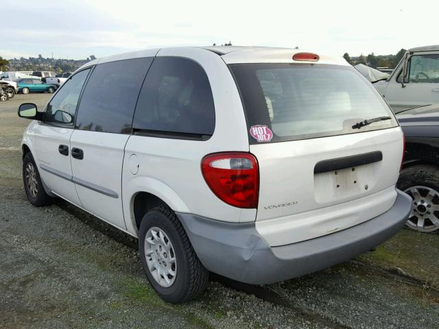 1C4GJ25391B218275 - 2001 CHRYSLER VOYAGER WHITE photo 3