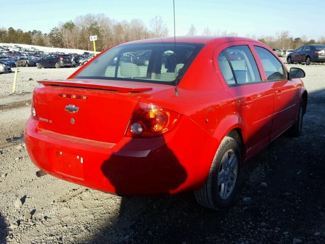 1G1AL55F877395626 - 2007 CHEVROLET COBALT LT RED photo 4