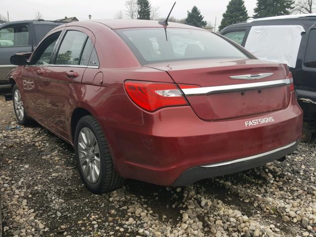 1C3CCBAB7EN123681 - 2014 CHRYSLER 200 LX BURGUNDY photo 3