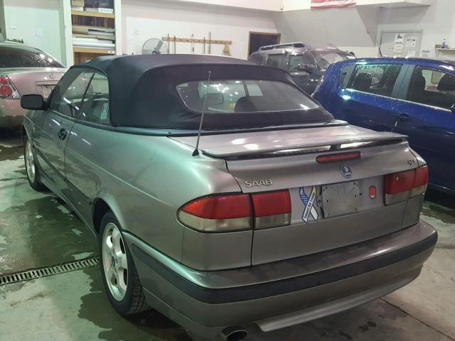 YS3DF78K717004725 - 2001 SAAB 9-3 SE GRAY photo 3