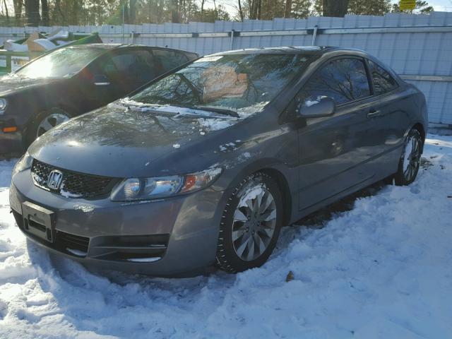 2HGFG12809H526329 - 2009 HONDA CIVIC EX GRAY photo 2