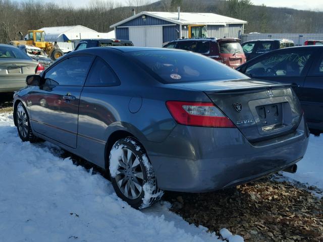 2HGFG12809H526329 - 2009 HONDA CIVIC EX GRAY photo 3