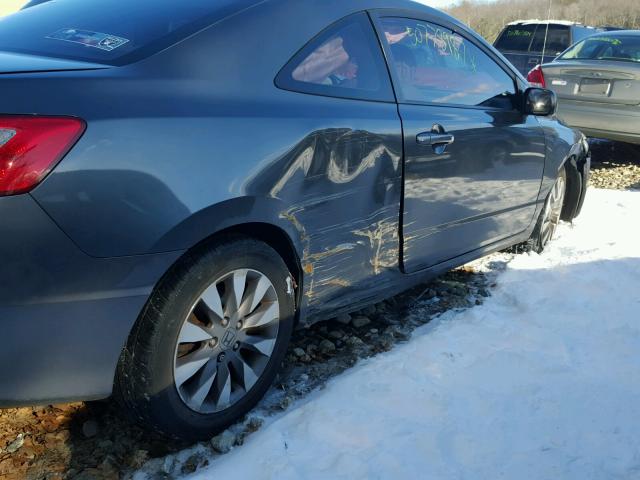 2HGFG12809H526329 - 2009 HONDA CIVIC EX GRAY photo 9