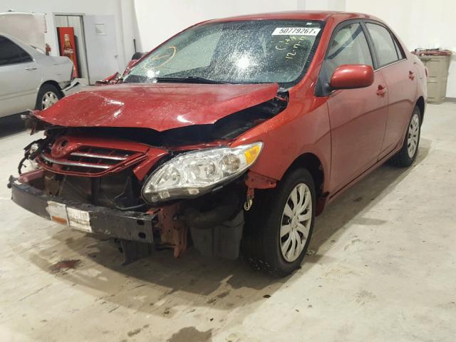 5YFBU4EE9DP137619 - 2013 TOYOTA COROLLA BA RED photo 2