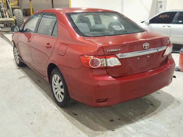 5YFBU4EE9DP137619 - 2013 TOYOTA COROLLA BA RED photo 3