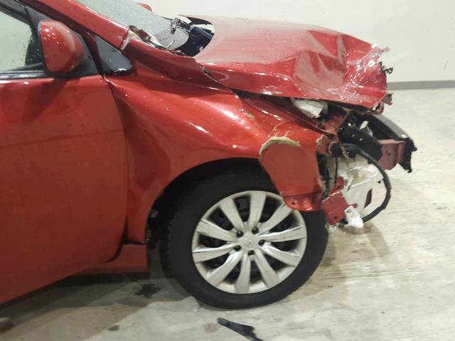 5YFBU4EE9DP137619 - 2013 TOYOTA COROLLA BA RED photo 9