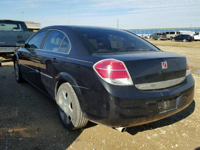 1G8ZS57N78F229519 - 2008 SATURN AURA XE BLACK photo 3