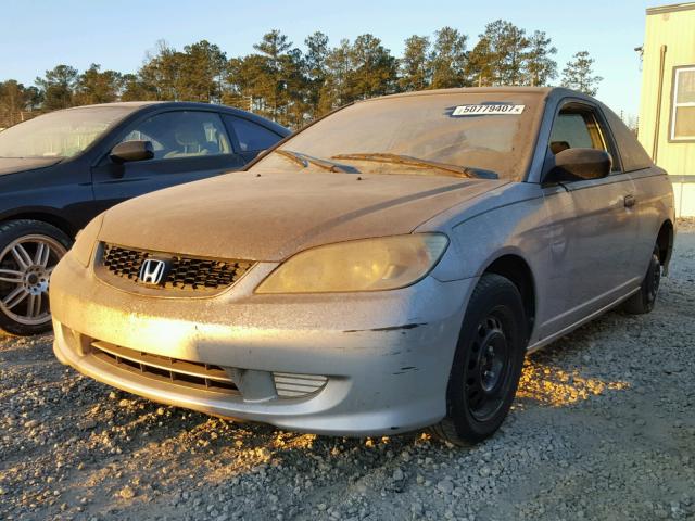 1HGEM22134L040655 - 2004 HONDA CIVIC DX V SILVER photo 2