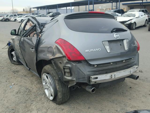 JN8AZ08WX5W442733 - 2005 NISSAN MURANO SL GRAY photo 3