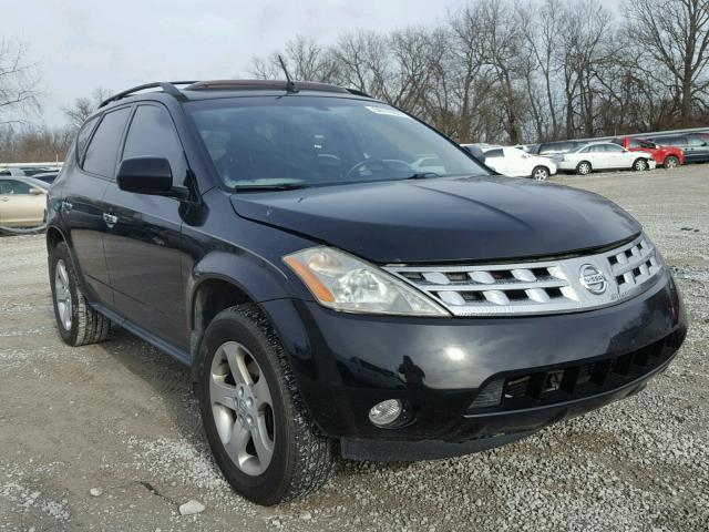 JN8AZ08T35W304747 - 2005 NISSAN MURANO SL BLACK photo 1