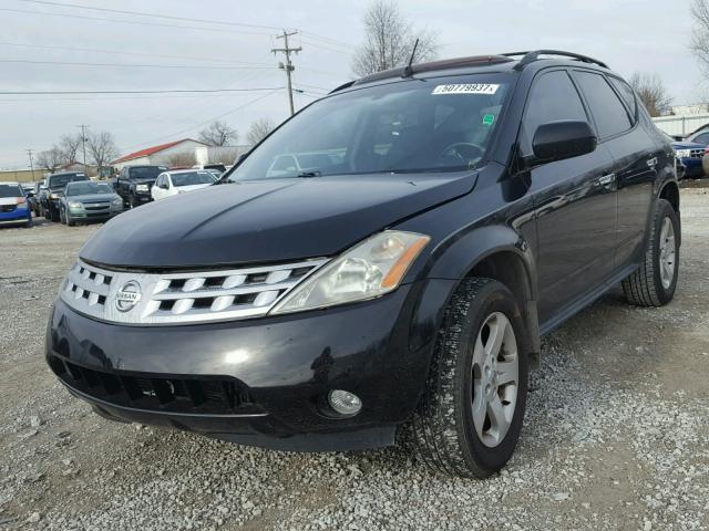 JN8AZ08T35W304747 - 2005 NISSAN MURANO SL BLACK photo 2