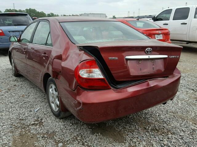 4T1BE32K02U095774 - 2002 TOYOTA CAMRY LE MAROON photo 3