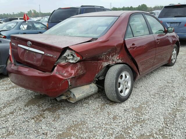 4T1BE32K02U095774 - 2002 TOYOTA CAMRY LE MAROON photo 4