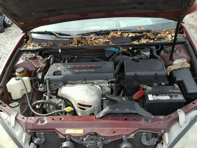 4T1BE32K02U095774 - 2002 TOYOTA CAMRY LE მუქწითელი ფოტო 7