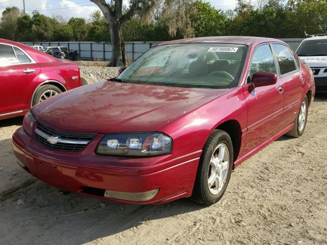 2G1WH52K659276848 - 2005 CHEVROLET IMPALA LS BURGUNDY photo 2